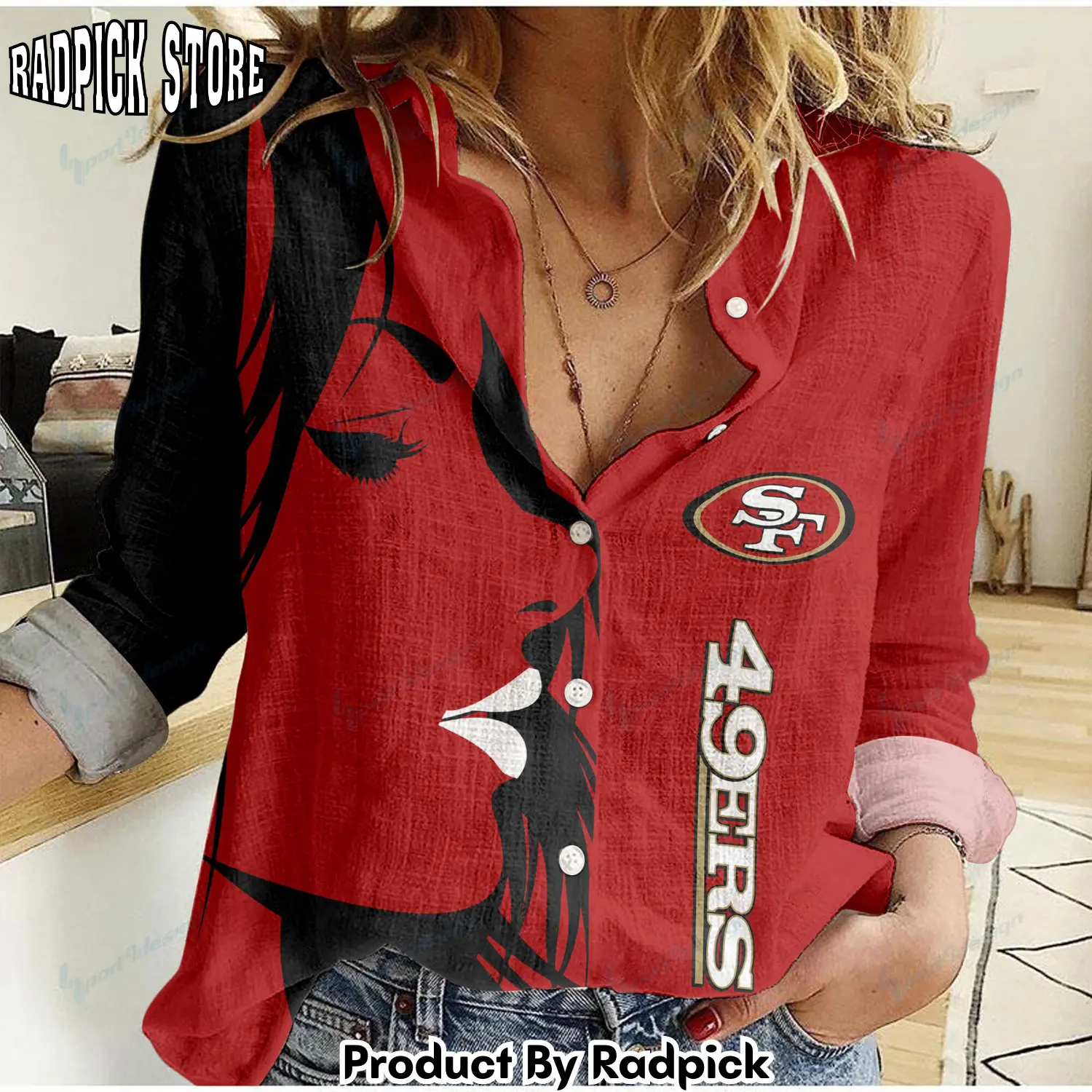 Radpick san francisco 49ers woman shirt rp662171